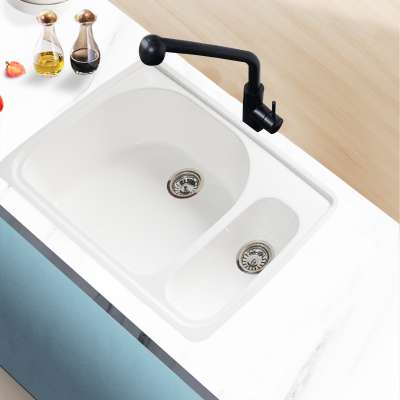 Price White Double Bowl Standard Apartment Size Wash Basin Sinks Kitchen