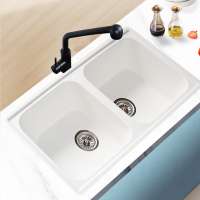 Wholesale Antique Artificial Round Composite Single Bowl Washing Kitchen Sink Acrylic