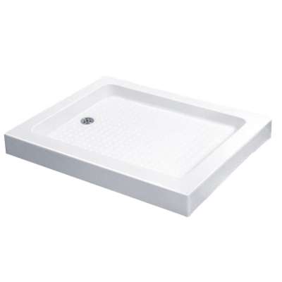 White solid surface quartz artificial stone solid deep shower base