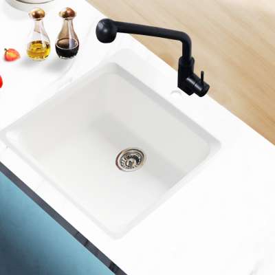 Wholesale Small Size Composite Single Bowl Lavatory Apron Kitchen Acrylic Resin Sink